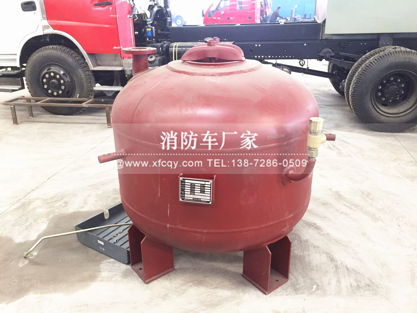 干粉消防車干粉罐系統